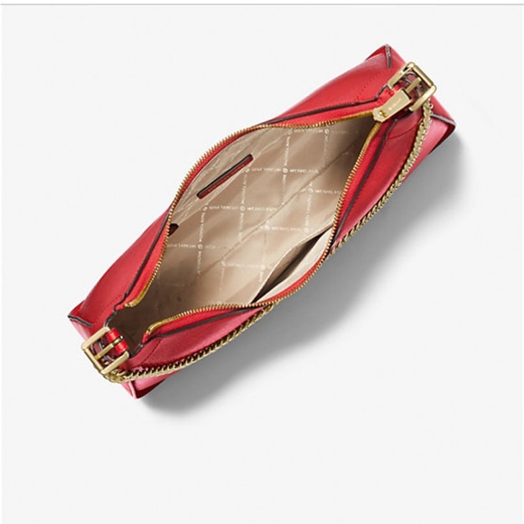 🟠NWT MICHAEL KORS Wilma Large Leather Shoulder Bag in Red main image 0